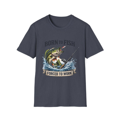 Born to Fish Forced to Work – Fishing T-Shirt