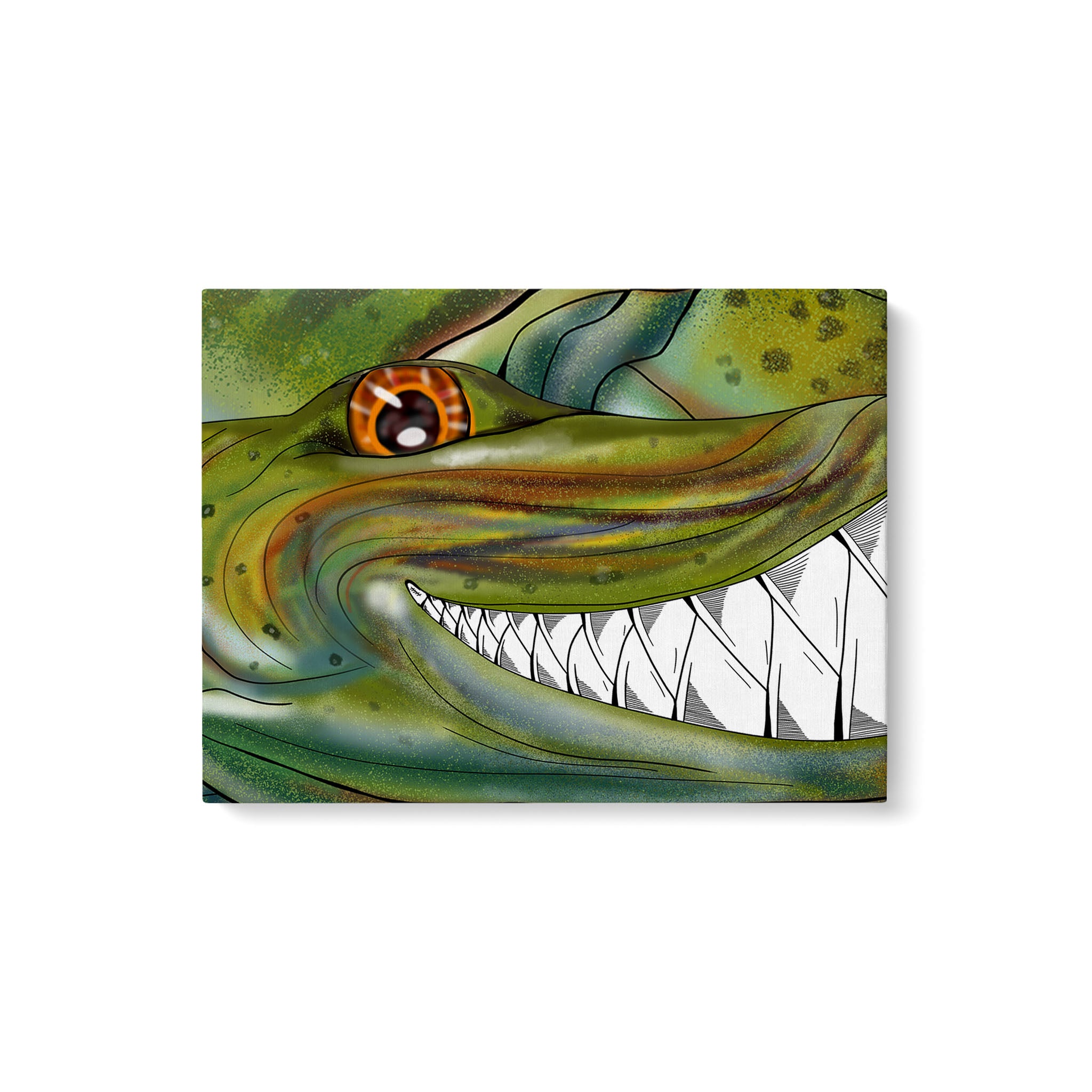 Alternative view of Funny Musky fishing Art Matte Canvas Muskellunge Fish Wall Art